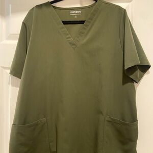 Mandala Women's Olive Green Scrub Top - 2XL